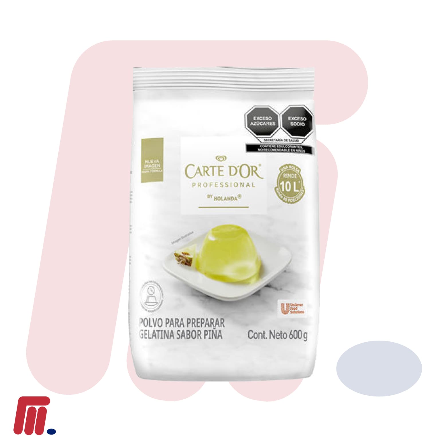 Gelatina Sabor Piña Carte D'Or al Mayoreo: El Postre Tropical y Elegante para tu Negocio en Monterrey